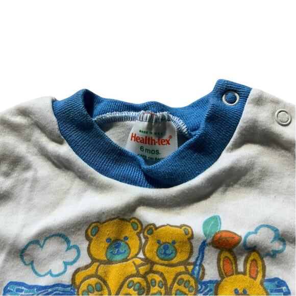 Bears & Bunny Tree Trunk Health-Tex Vintage Baby Tee - Picture 4 of 4